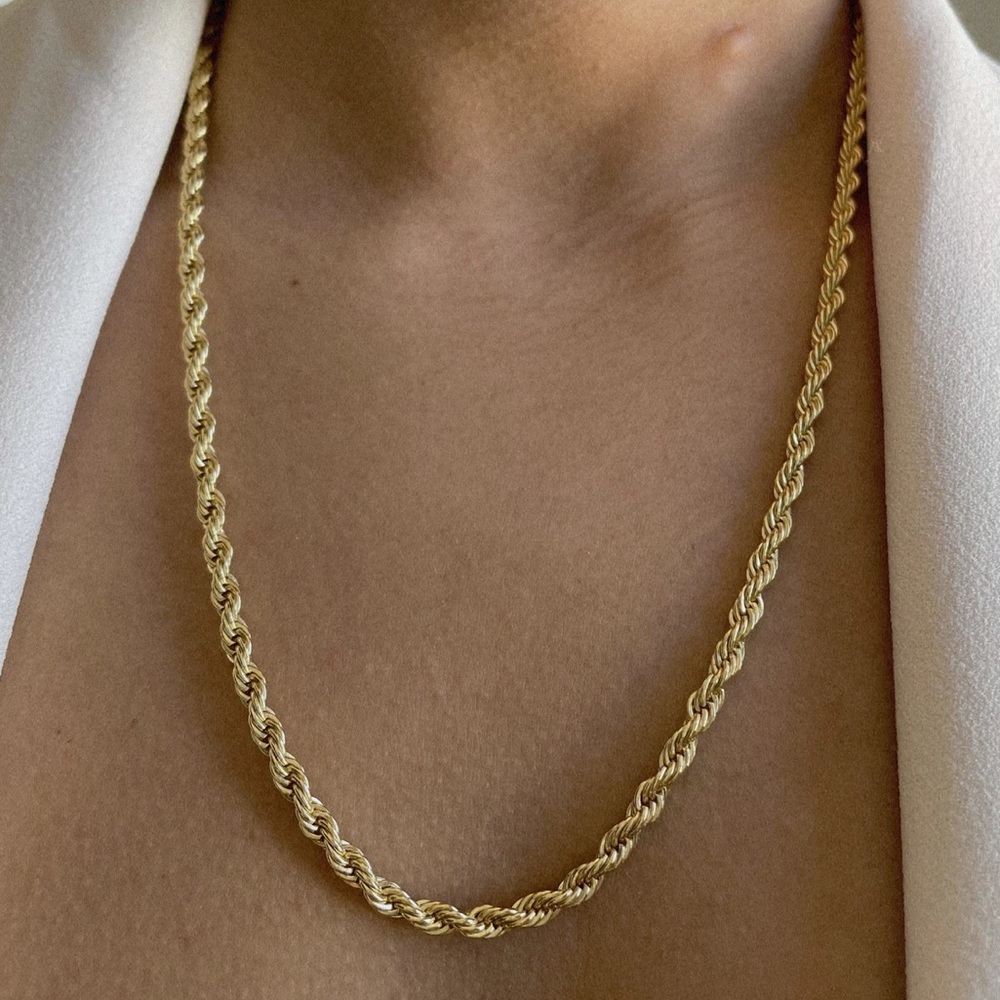 18K Gold Filled Californian Classic Rope Chain Necklace